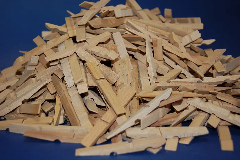 Wäscheklammern-Hälften aus Holz – 400 Stück, 7,2 cm