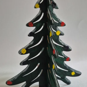 Weihnachtsbaum aus Holz 18 cm – mit Farben & Pinsel
