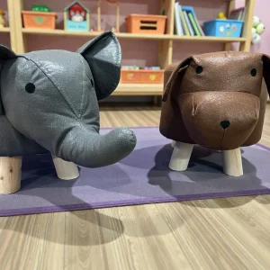 Tier-Hocker für Kinder – Elefant oder Hund, 45 cm